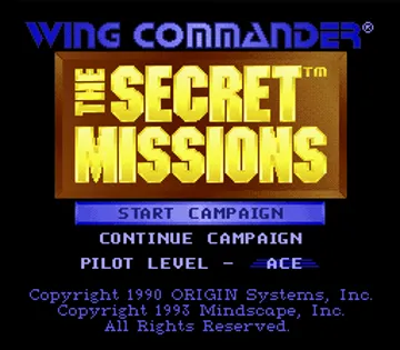 Wing Commander - The Secret Missions (USA) screen shot title